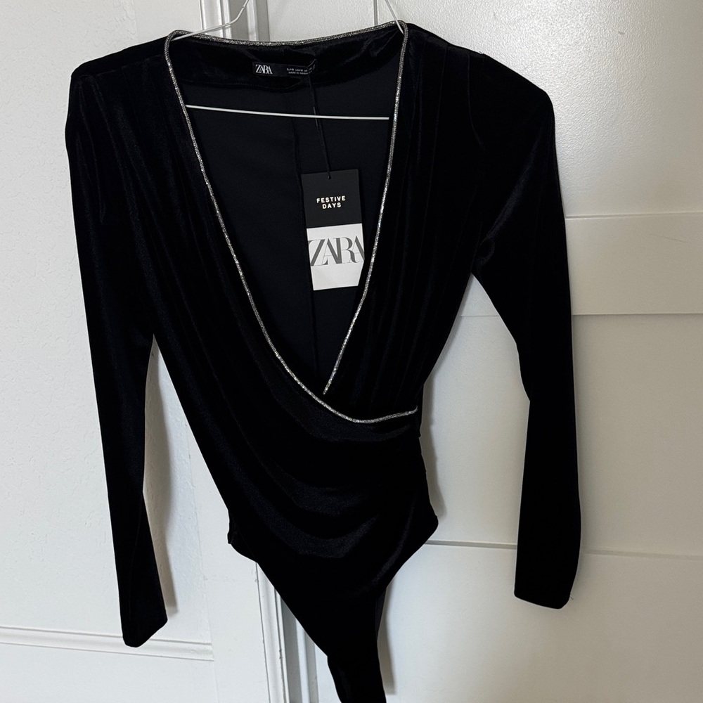 Zara Bodysuit with Silver Trim